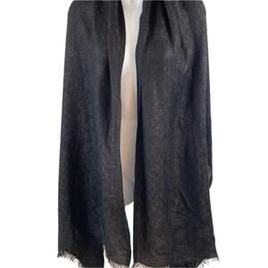 INC International Concepts Women's Luxury Jacquard Print Metallic Scarf